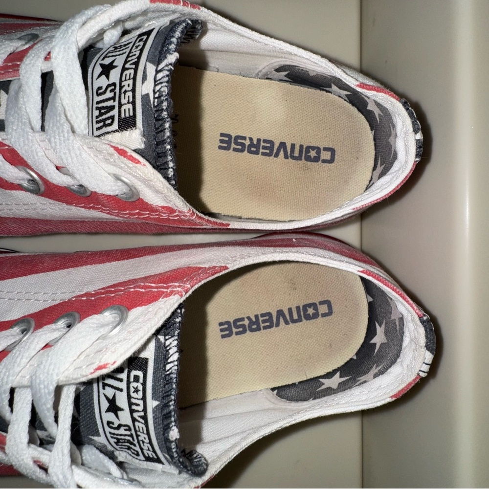 Converse Chuck Taylor All Star US Flag Low Top Sneakers Unisex M 9.5 W 11.5 - Picture 14 of 16
